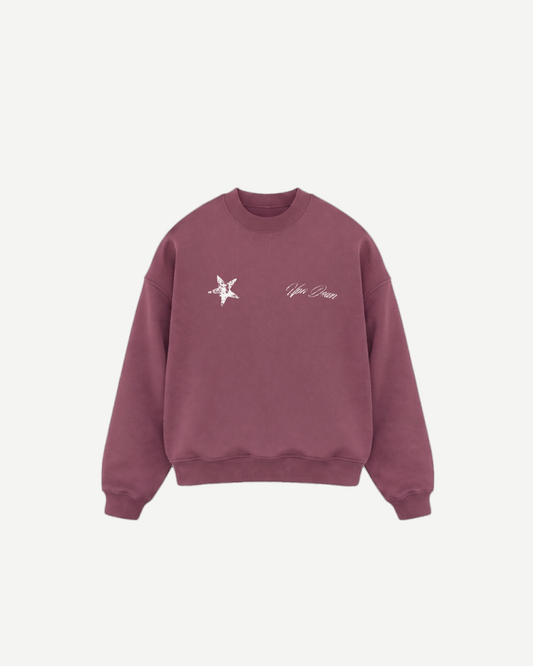 CREWNECK STARS — BERRY