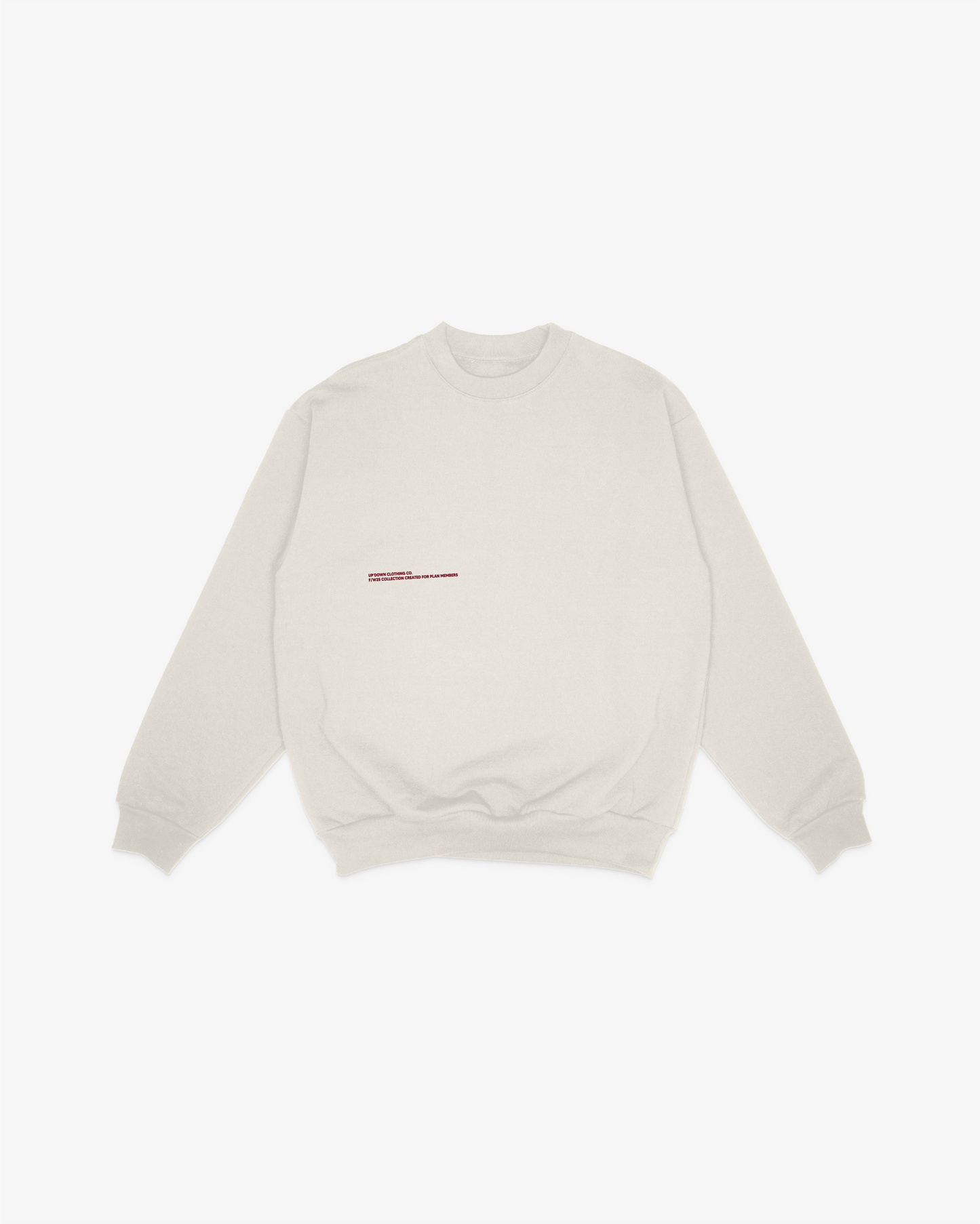 CREWNECK PLAN MEMBER — CRÈME