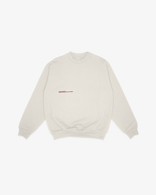 CREWNECK PLAN MEMBER — CRÈME