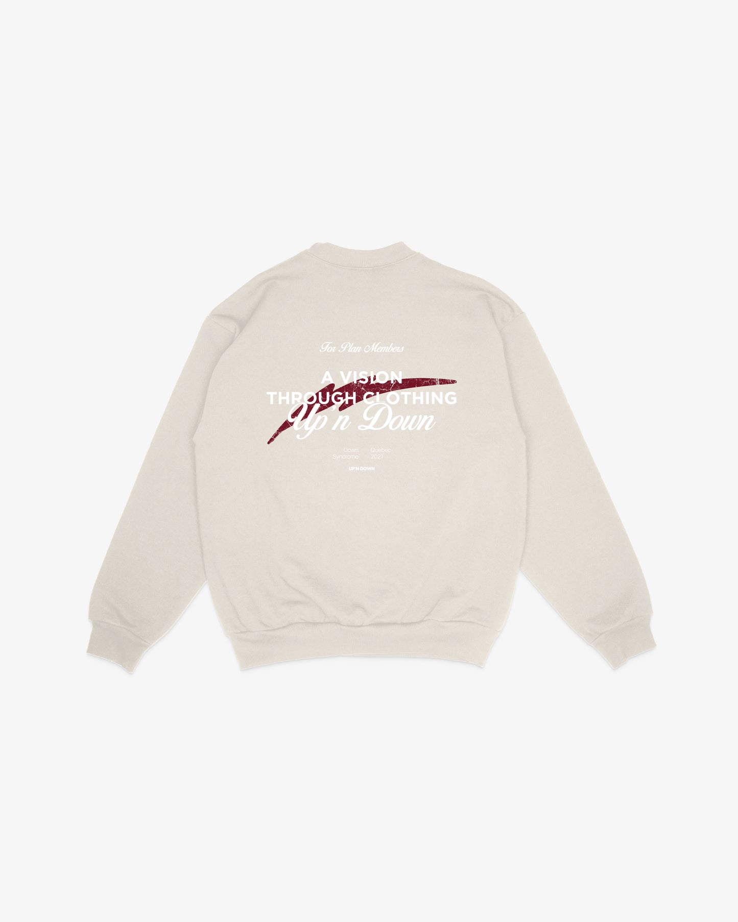 CREWNECK PLAN MEMBER — CRÈME
