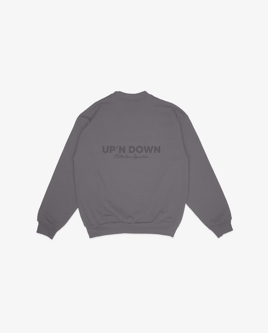 CREWNECK SIGNATURE — CHARCOAL