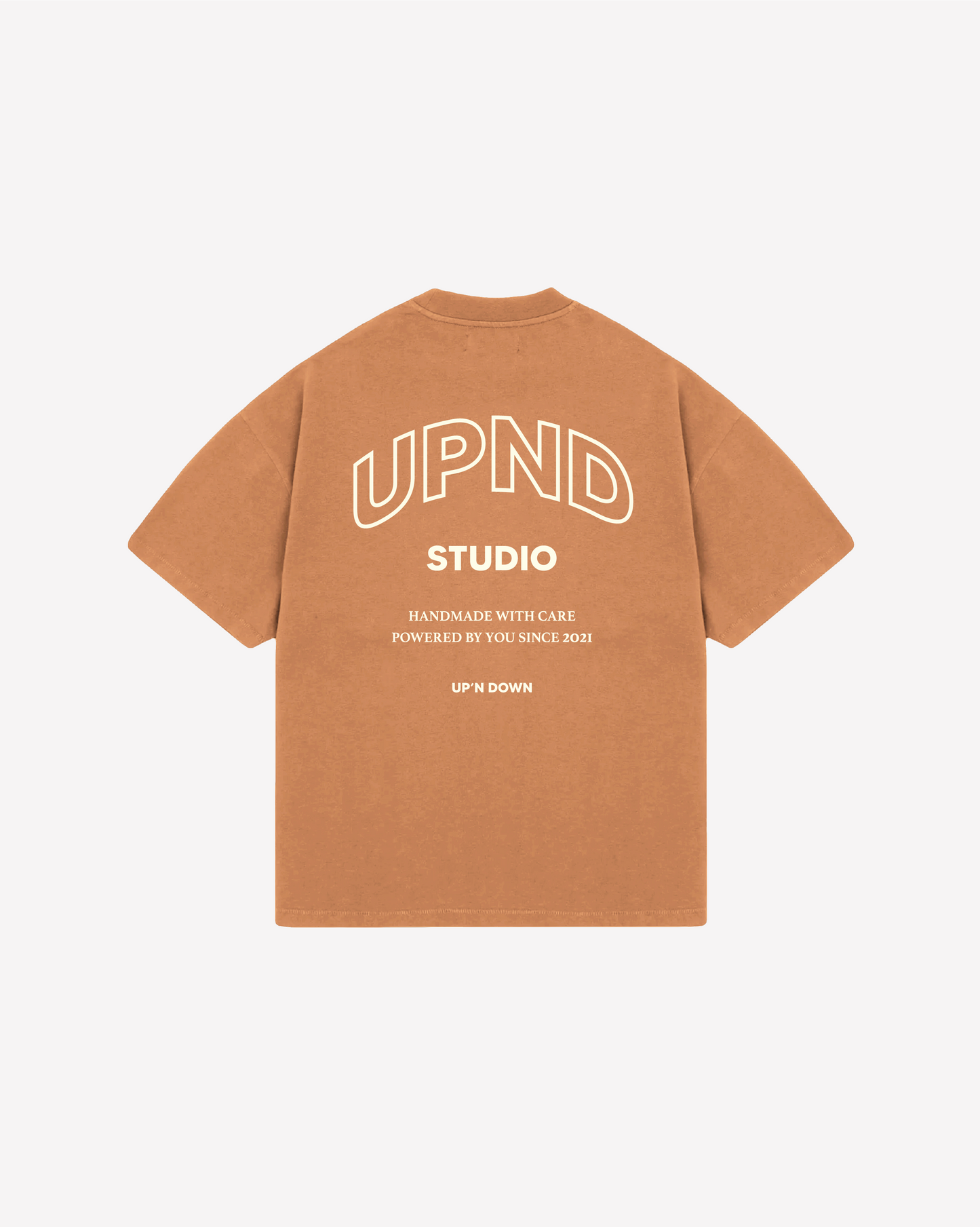 T-SHIRT OVERSIZED STUDIO — OCRE