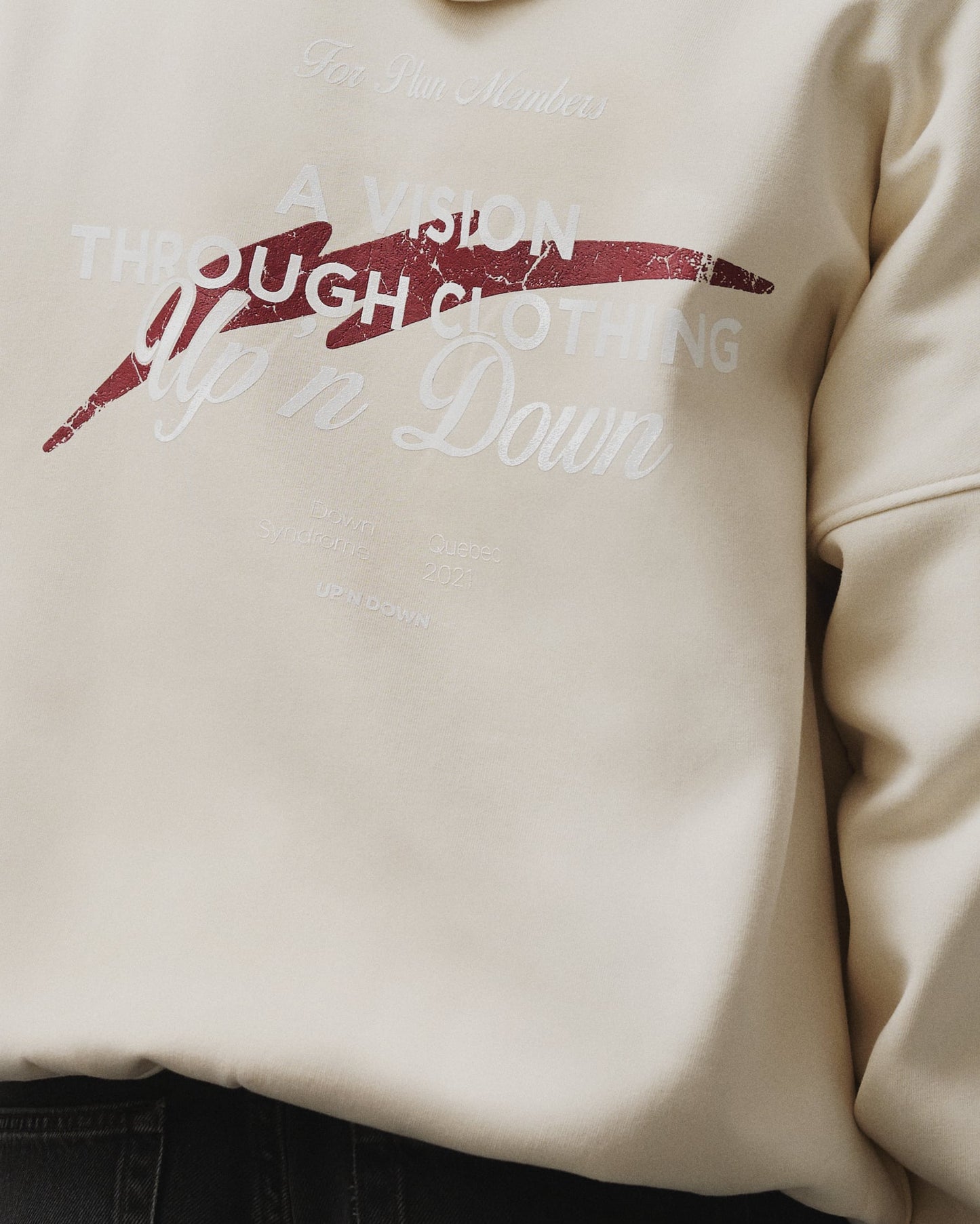 CREWNECK PLAN MEMBER — CRÈME