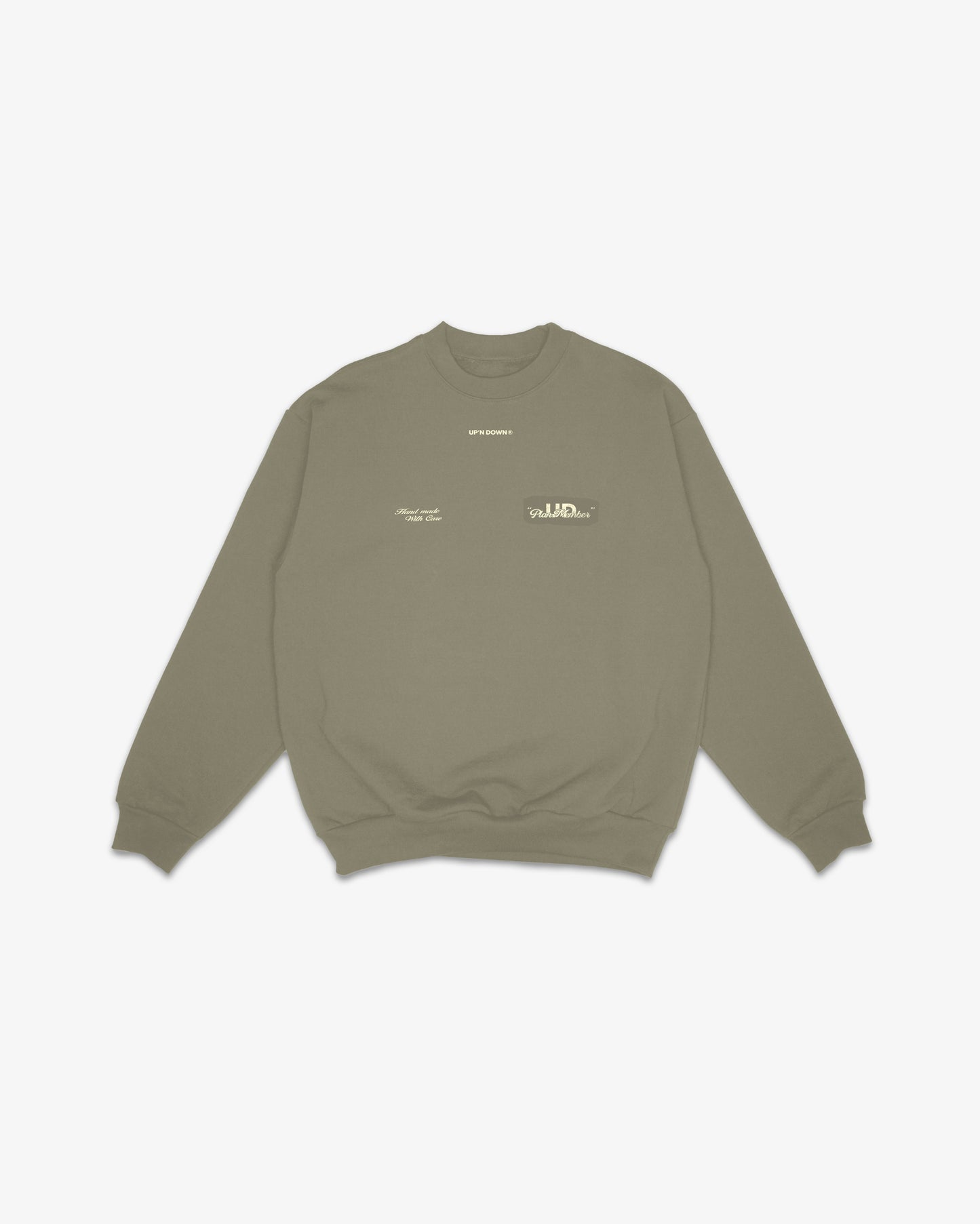 CREWNECK HANDMADE — KAKI