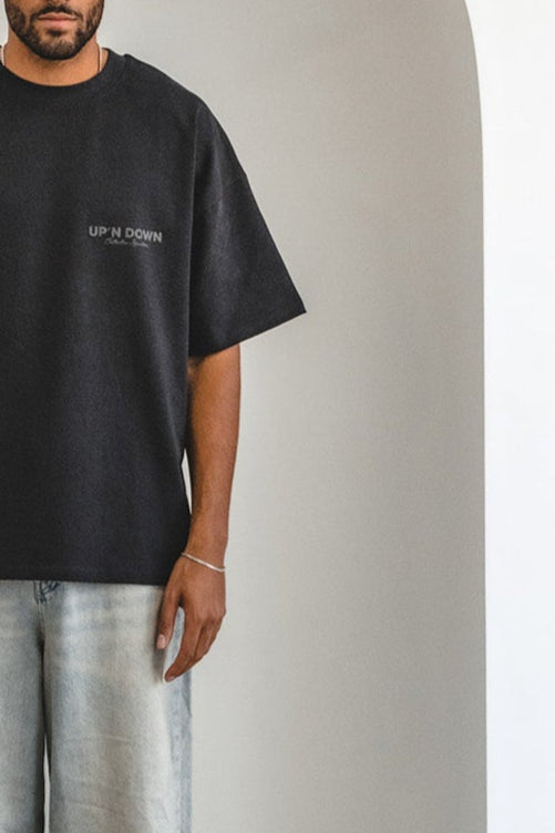 T-SHIRT OVERSIZED SIGNATURE — NOIR