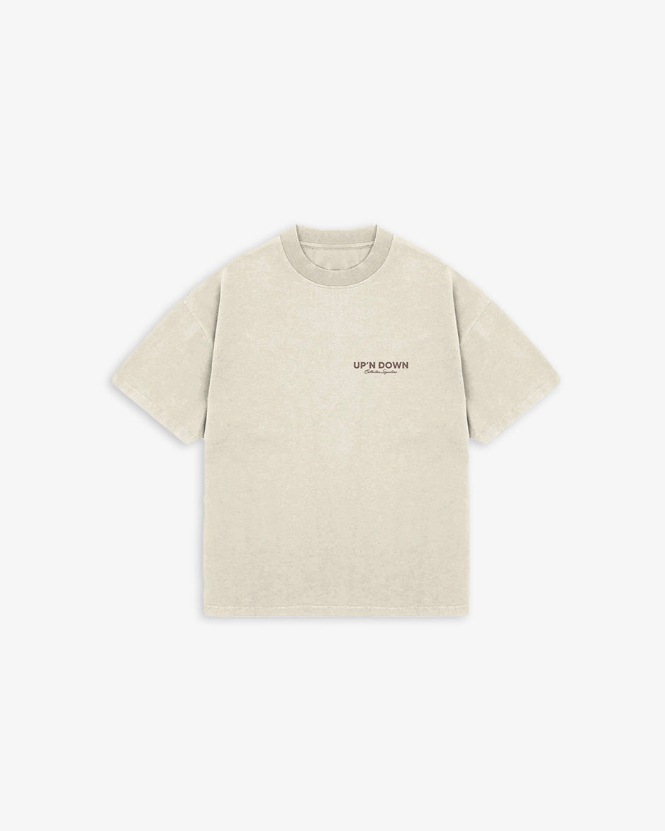 T-SHIRT OVERSIZED SIGNATURE — BONE
