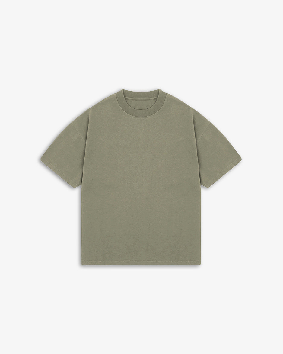 T-SHIRT OVERSIZED STUDIO — KAKI