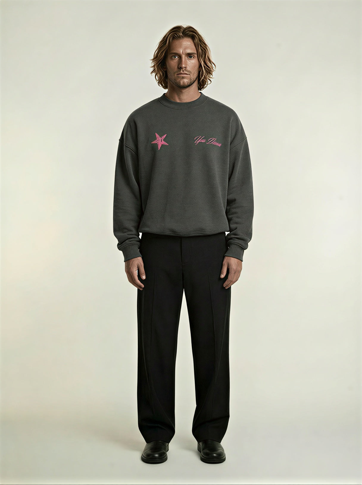 CREWNECK STARS — CHARBON