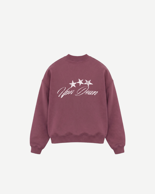CREWNECK STARS — BERRY