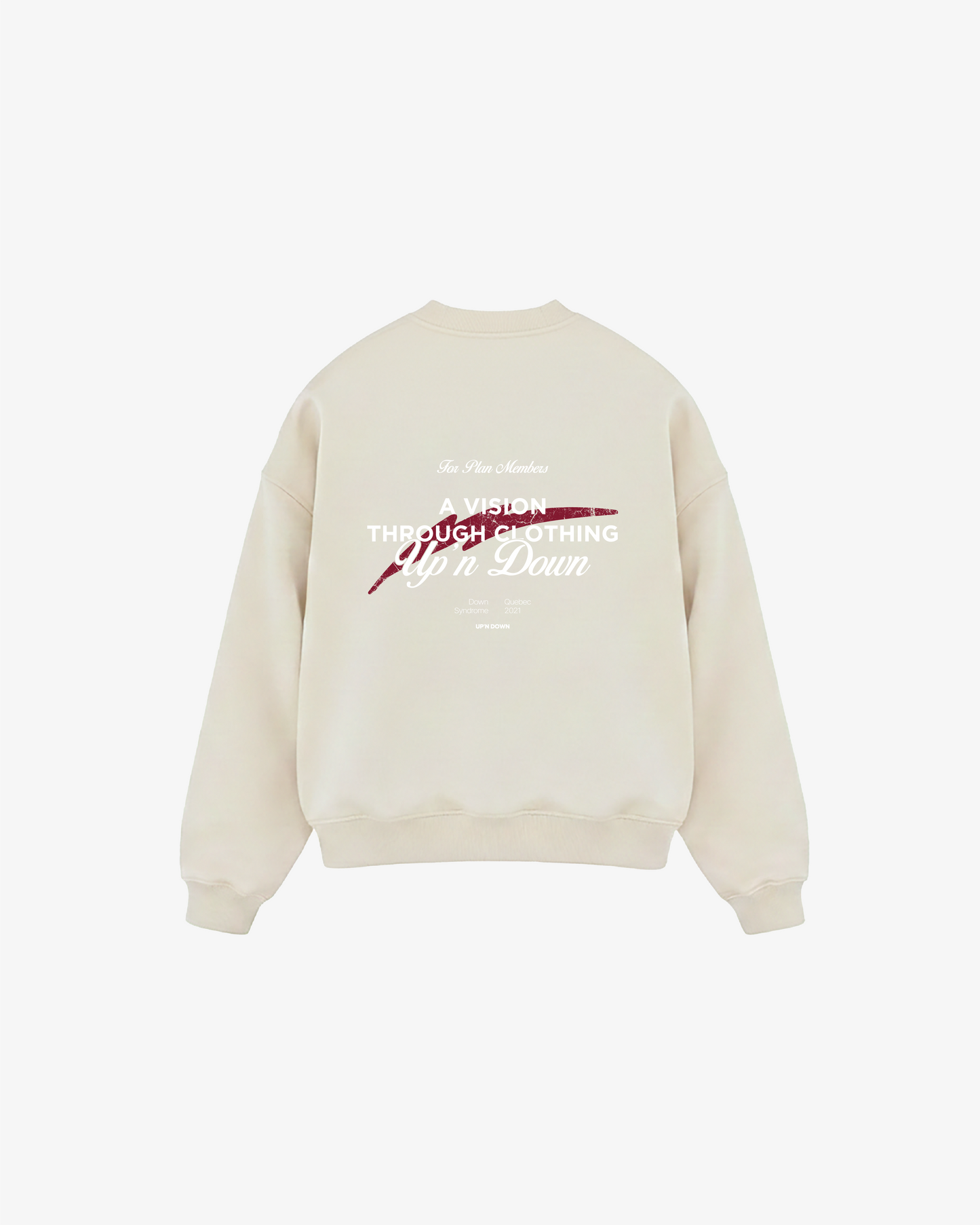 CREWNECK PLAN MEMBER — CRÈME