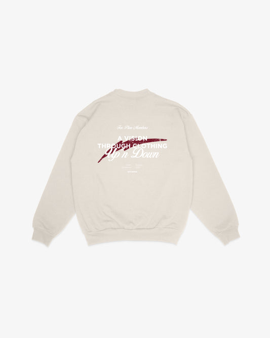 CREWNECK PLAN MEMBER — CRÈME