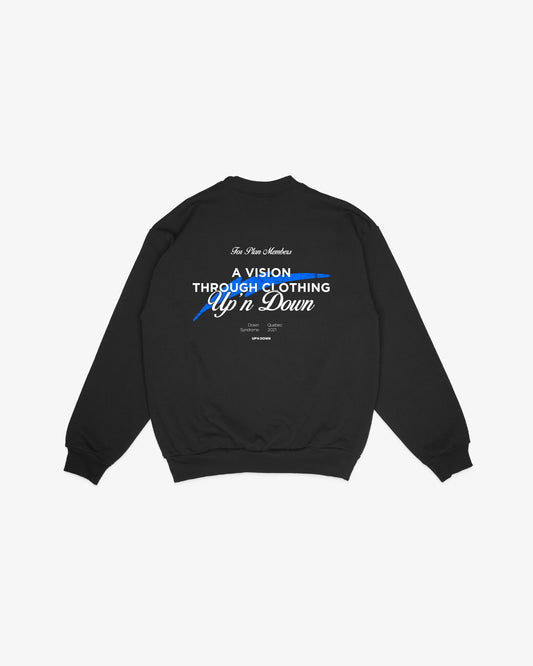 CREWNECK PLAN MEMBER — NOIR