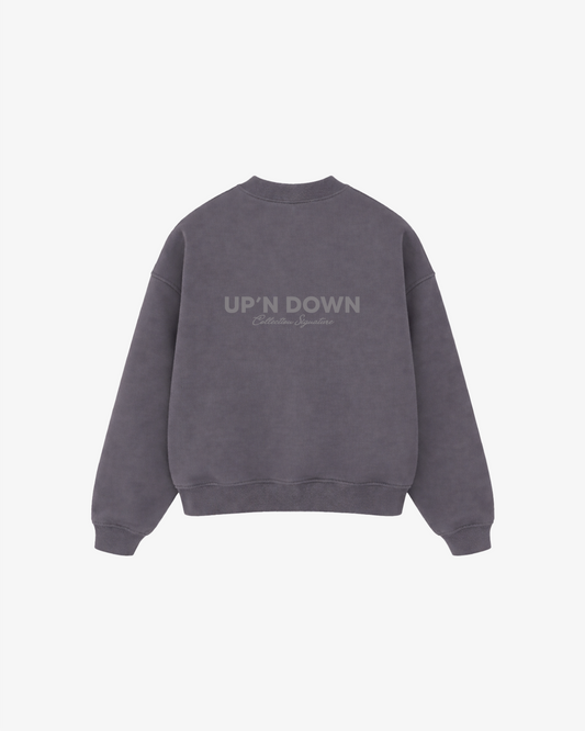 CREWNECK SIGNATURE — CHARCOAL