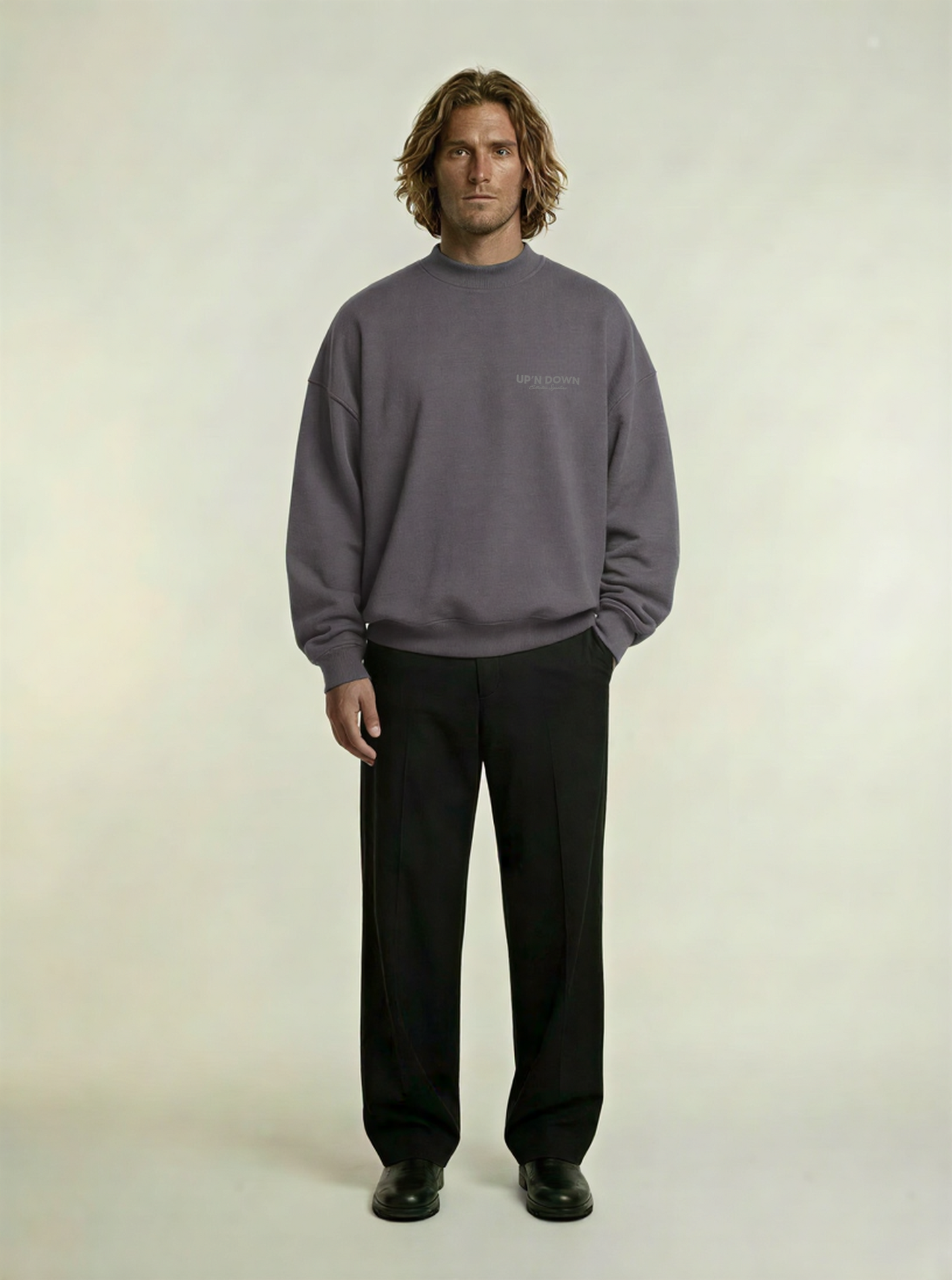 CREWNECK SIGNATURE — CHARCOAL