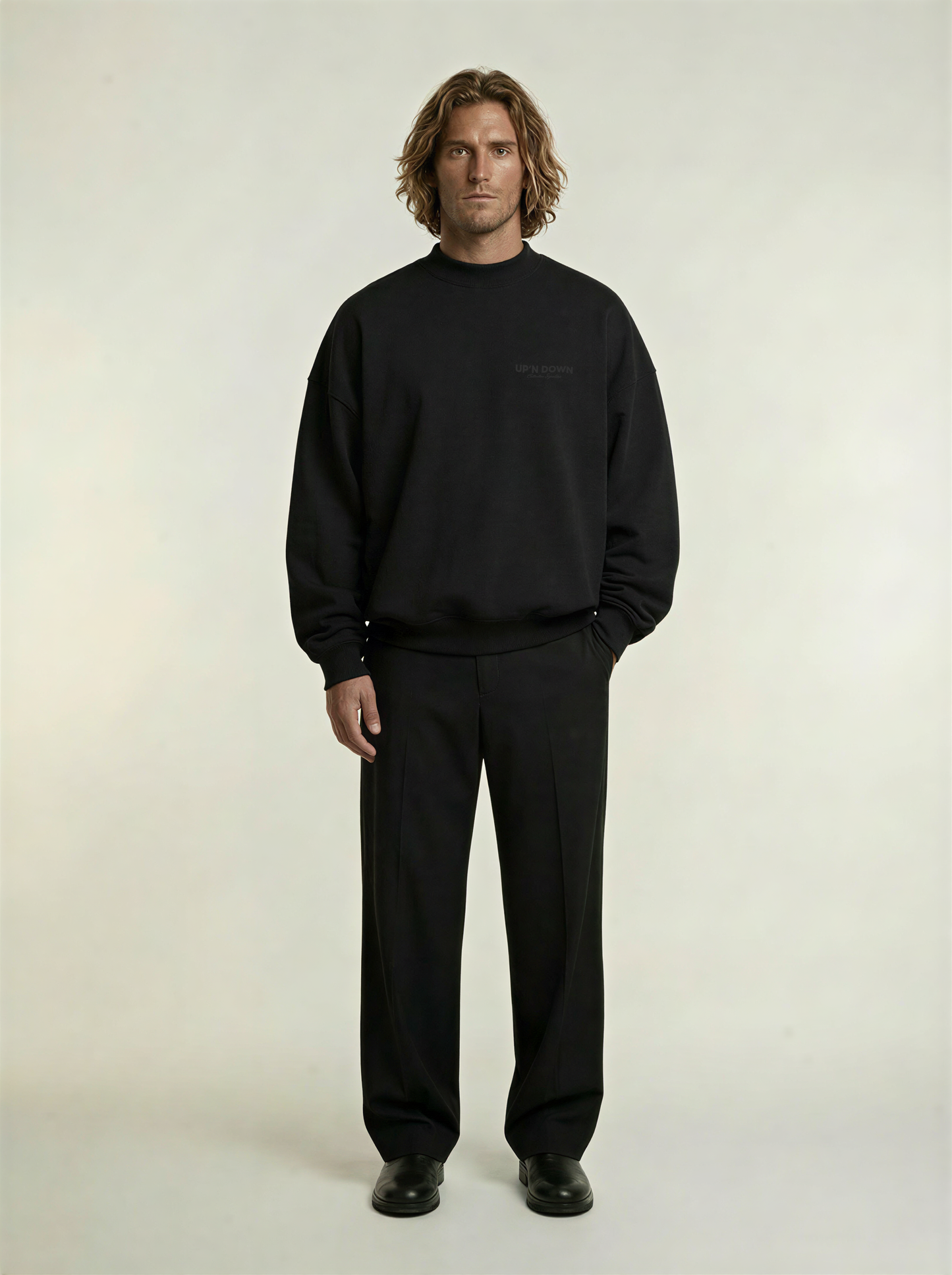 CREWNECK SIGNATURE — NOIR