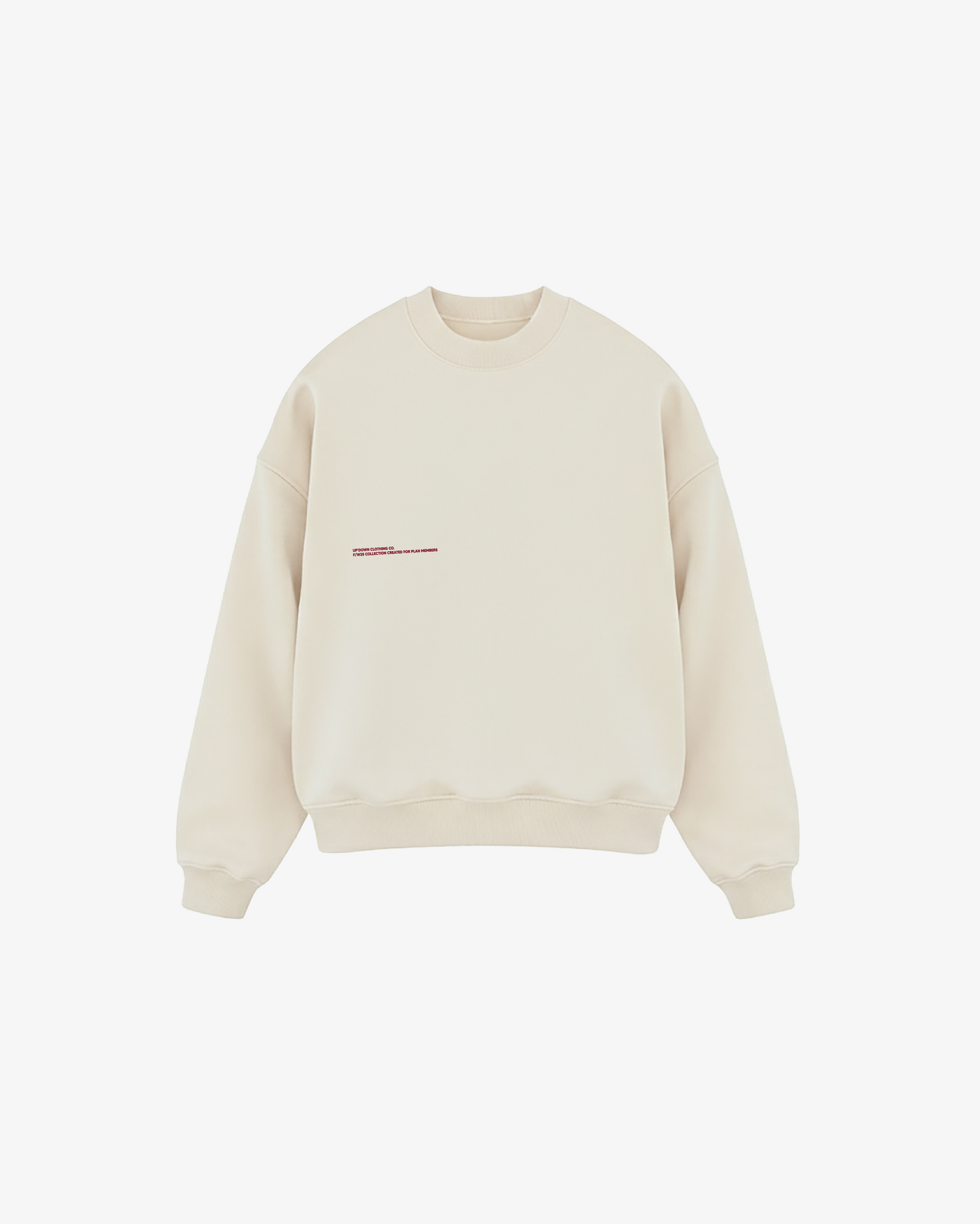 CREWNECK PLAN MEMBER — CRÈME