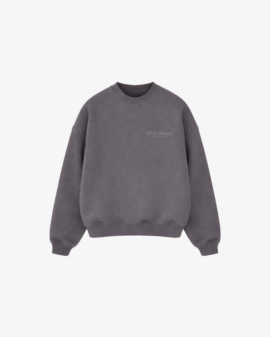 CREWNECK SIGNATURE — CHARCOAL