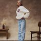 CREWNECK LUXURY — CRÈME
