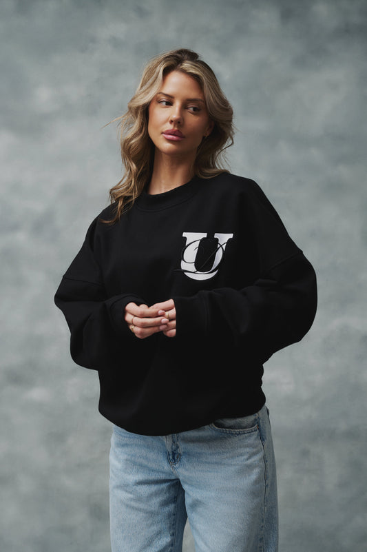 CREWNECK LUXURY — NOIR