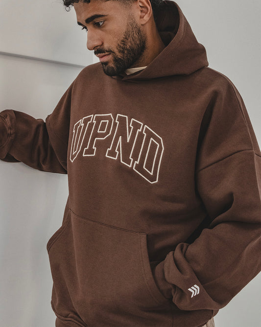 HOODIE BRODÉ — BRUN