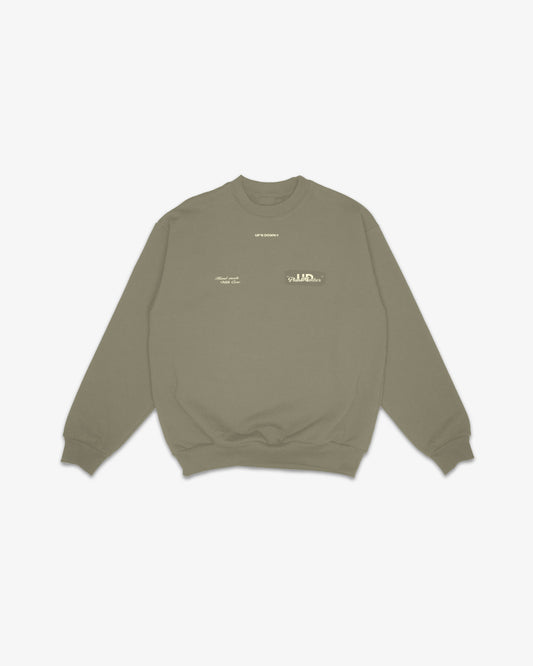CREWNECK HANDMADE — KAKI